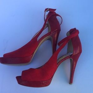 Nine West Red Strap Heels